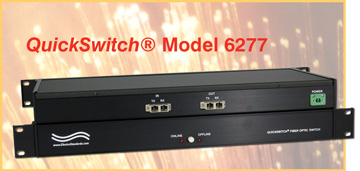 QuickSwitch® 6277 Single Channel SC Duplex Online/Offline Fiber Optic Switch